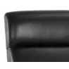 Sunpan Collin Office Chair In Brown and Cortina Black Leather - Seat Back  - Sunpan Collin Office Chair In Brown and Cortina Black Leather - Seat Back 