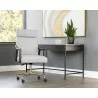 Sunpan Collin Office Chair In Brown And Saloon Light Grey Leather - Lifestyle - Sunpan Collin Office Chair In Brown And Saloon Light Grey Leather - Lifestyle