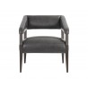 Sunpan Carlyle Lounge Chair in Brentwood Charcoal Leather - Front