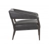 Sunpan Carlyle Lounge Chair in Brentwood Charcoal Leather - Side