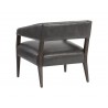 Sunpan Carlyle Lounge Chair in Brentwood Charcoal Leather - Back Angled