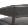 Sunpan Carlyle Lounge Chair in Brentwood Charcoal Leather - Back View Close-up