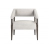 Sunpan Carlyle Lounge Chair in Saloon Light Grey Leather - Front