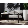 Sunpan Carlyle Lounge Chair in Saloon Light Grey Leather - Lifestyle