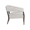 Sunpan Carlyle Lounge Chair in Saloon Light Grey Leather - Side View