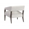 Sunpan Carlyle Lounge Chair in Saloon Light Grey Leather - Back Angle