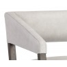 Sunpan Carlyle Lounge Chair in Saloon Light Grey Leather - Seat Back
