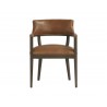 Sunpan Brylea Dining Armchair - Brown - Shalimar Tobacco Leather - Front