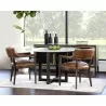 Sunpan Brylea Dining Armchair - Brown - Shalimar Tobacco Leather - Lifestyle - Sunpan Brylea Dining Armchair - Brown - Shalimar Tobacco Leather - Lifestyle