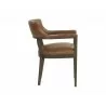 Sunpan Brylea Dining Armchair - Brown - Shalimar Tobacco Leather - Side - Sunpan Brylea Dining Armchair - Brown - Shalimar Tobacco Leather - Side