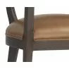 Sunpan Brylea Dining Armchair - Brown - Shalimar Tobacco Leather - Seat Close-up - Sunpan Brylea Dining Armchair - Brown - Shalimar Tobacco Leather - Seat Close-up