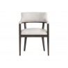 Sunpan Brylea Dining Armchair - Brown - Saloon Light Grey Leather - Front