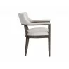 Sunpan Brylea Dining Armchair - Brown - Saloon Light Grey Leather - Side - Sunpan Brylea Dining Armchair - Brown - Saloon Light Grey Leather - Side