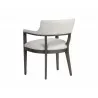 Sunpan Brylea Dining Armchair - Brown - Saloon Light Grey Leather - Back Angle - Sunpan Brylea Dining Armchair - Brown - Saloon Light Grey Leather - Back Angle