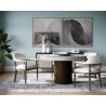 Sunpan Brylea Dining Armchair - Brown - Saloon Light Grey Leather - Lifestyle