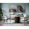 Sunpan Brylea Dining Armchair - Brown - Saloon Light Grey Leather - Lifestyle - Sunpan Brylea Dining Armchair - Brown - Saloon Light Grey Leather - Lifestyle