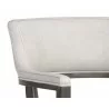 Sunpan Brylea Dining Armchair - Brown - Saloon Light Grey Leather - Seat back - Sunpan Brylea Dining Armchair - Brown - Saloon Light Grey Leather - Seat back
