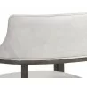 Sunpan Brylea Dining Armchair - Brown - Saloon Light Grey Leather - Seat Back Angle - Sunpan Brylea Dining Armchair - Brown - Saloon Light Grey Leather - Seat Back Angle