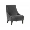 Sunpan Elias Lounge Chair - Marseille Black Leather - Angled - Sunpan Elias Lounge Chair - Marseille Black Leather - Angled