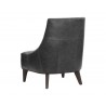 Sunpan Elias Lounge Chair - Marseille Black Leather - Back Angle