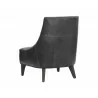 Sunpan Elias Lounge Chair - Marseille Black Leather - Back Angle - Sunpan Elias Lounge Chair - Marseille Black Leather - Back Angle