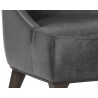 Sunpan Elias Lounge Chair - Marseille Black Leather - Seat Close-Up