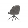 Bretta Swivel Dining Chair - Overcast Grey - Back Angle