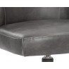 Bretta Swivel Dining Chair - Overcast Grey - Seat Close-up