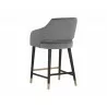Sunpan Adelaide Counter Stool - Alisa Dark Grey - Back Angle - Sunpan Adelaide Counter Stool - Alisa Dark Grey - Back Angle