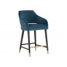 Sunpan Adelaide Counter Stool - Timeless Teal - Front Angled View