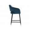 Sunpan Adelaide Counter Stool - Timeless Teal - Side View