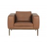 Sunpan Burr Armchair in Behike Saddle Leather - Front