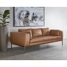 Sunpan Burr Sofa in Behike Saddle Leather - Lifestyle