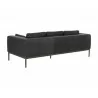 Sunpan Burr Sofa in Serbia Black Leather - Back Angle - Sunpan Burr Sofa in Serbia Black Leather - Back Angle