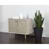 Aniston Sideboard - Small - White Ceruze - Shagreen Leather - Lifestyle Shot