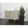 Aniston Sideboard - Small - White Ceruze - Shagreen Leather - Lifestyle Shot - Aniston Sideboard - Small - White Ceruze - Shagreen Leather - Lifestyle Shot