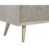 Aniston Sideboard - Small - White Ceruze - Shagreen Leather - Leg Close-Up