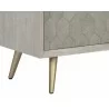 Aniston Sideboard - Small - White Ceruze - Shagreen Leather - Leg Close-Up - Aniston Sideboard - Small - White Ceruze - Shagreen Leather - Leg Close-Up