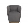 Vain Wheeled Dining Armchair - Zenith Graphite Grey - Front