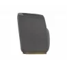 Vain Wheeled Dining Armchair - Zenith Graphite Grey - Side Angle - Vain Wheeled Dining Armchair - Zenith Graphite Grey - Side Angle