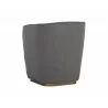 Vain Wheeled Dining Armchair - Zenith Graphite Grey - Back Angle - Vain Wheeled Dining Armchair - Zenith Graphite Grey - Back Angle
