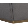 Vain Wheeled Dining Armchair - Zenith Graphite Grey - Leg Close-Up