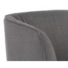 Vain Wheeled Dining Armchair - Zenith Graphite Grey - Arm Close--Up