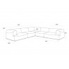 Darren Modular - Left Armchair - Moto Stucco - Set Dimensions
