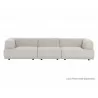 Darren Modular - Armless Chair - Moto Stucco - With Sofa set - Front - Darren Modular - Armless Chair - Moto Stucco - With Sofa set - Front