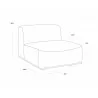 Darren Modular - Armless Chair - Moto Stucco - Dimensions - Darren Modular - Armless Chair - Moto Stucco - Dimensions