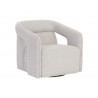 Kendrick Swivel Lounge Chair - Belfast Heather Grey - Angled View