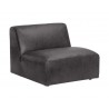 Watson Modular - Armless Chair - Marseille Black Leather - Angled View