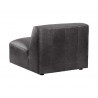Watson Modular - Armless Chair - Marseille Black Leather - Back Angle