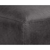 Watson Modular - Armless Chair - Marseille Black Leather - Seat Close-Up